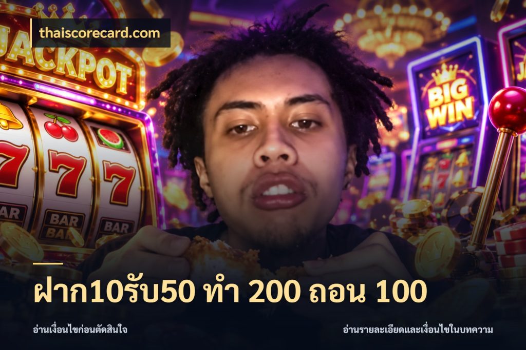 ฝาก10รับ50 ทํา 200 ถอน 100 จุดเด่นของเครดิตที่คนชอบเกมอยากรู้ สไตล์ thaiscorecard.com