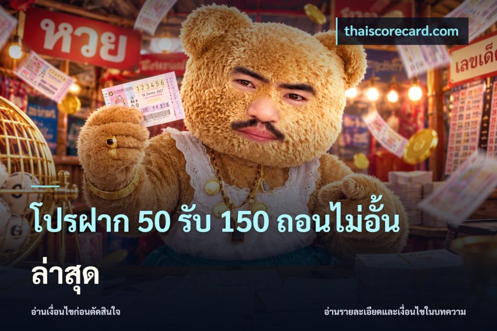โปรฝาก 50 รับ 150 ถอนไม่อั้น ล่าสุด