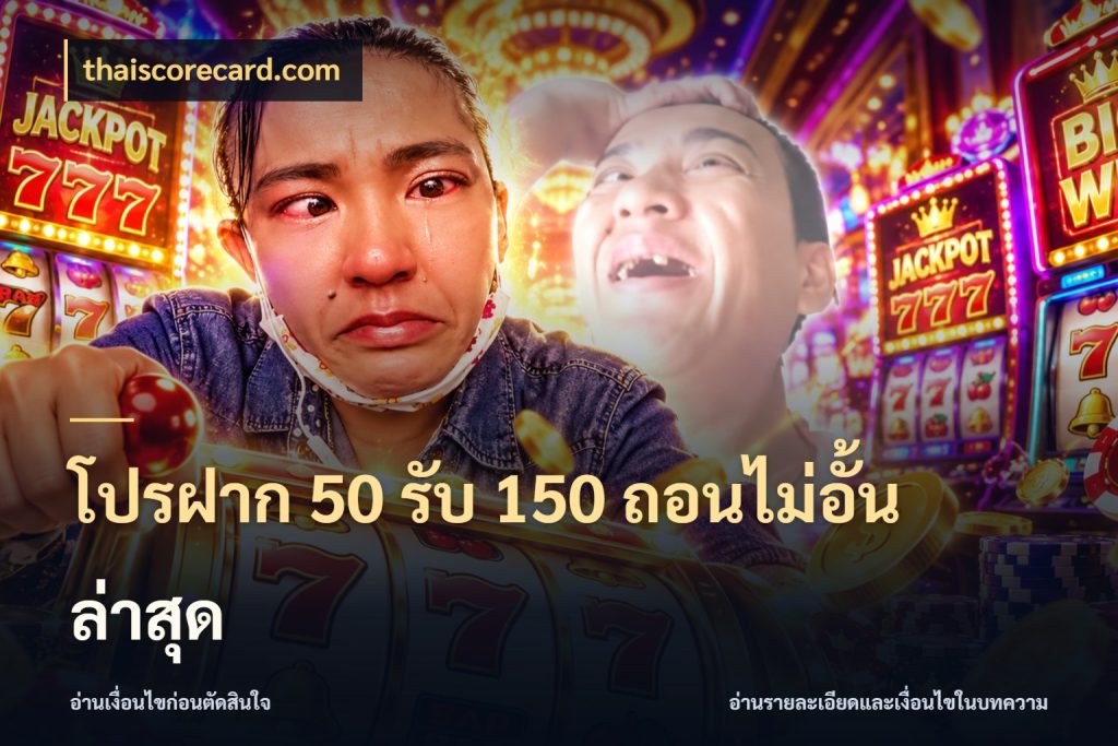 โปรฝาก 50 รับ 150 ถอนไม่อั้น ล่าสุด จับคู่โบนัสกับสไตล์เกมที่ชอบ ในมุม thaiscorecard.com