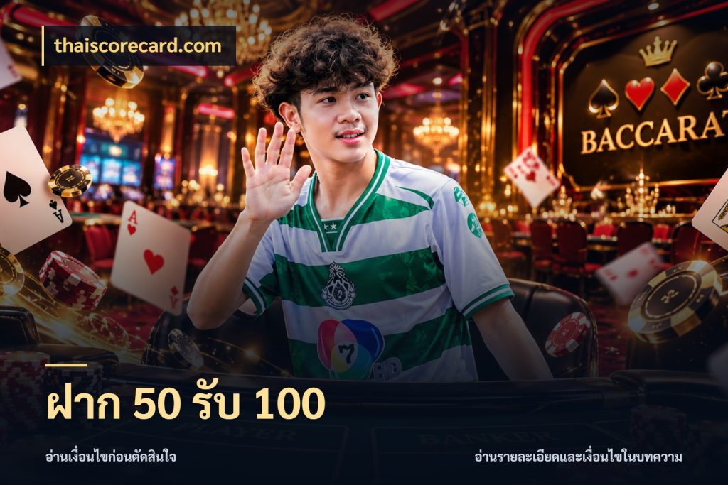 ฝาก 50 รับ 100 thaiscorecard.com ยอดฝากและยอดรับในมุมของคนชอบลุ้น