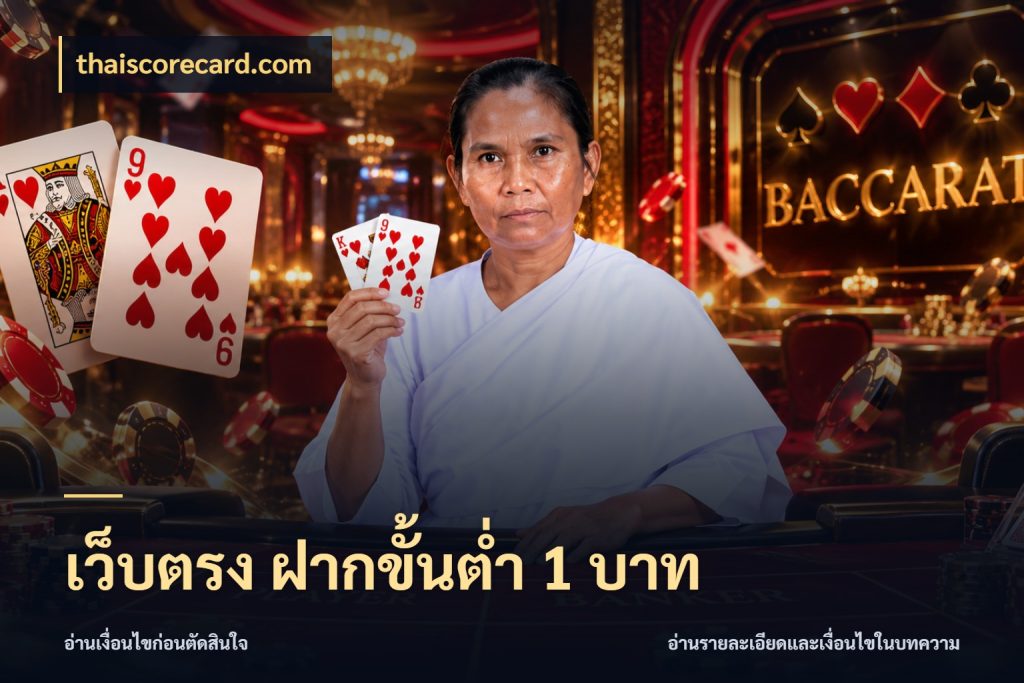 เว็บตรง ฝากขั้นต่ำ 1 บาท ทุนเบาก็มีสีสันในจังหวะของคุณ กับ thaiscorecard.com