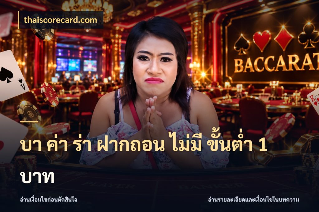 บา ค่า ร่า ฝากถอน ไม่มี ขั้นต่ำ 1 บาท thaiscorecard.com จำนวนเริ่มต้นในมุมของสายบาคาร่า