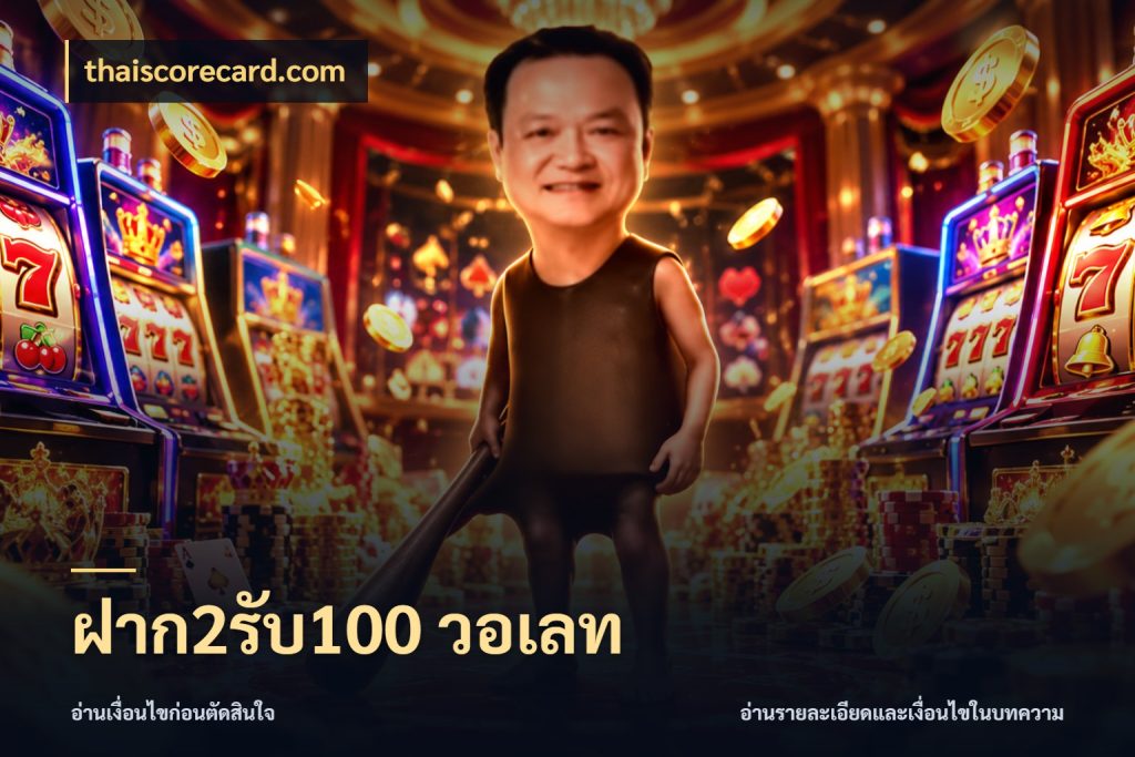 ฝาก2รับ100 วอเลท สีสันของโปรฝากและยอดรับ ในมุม thaiscorecard.com