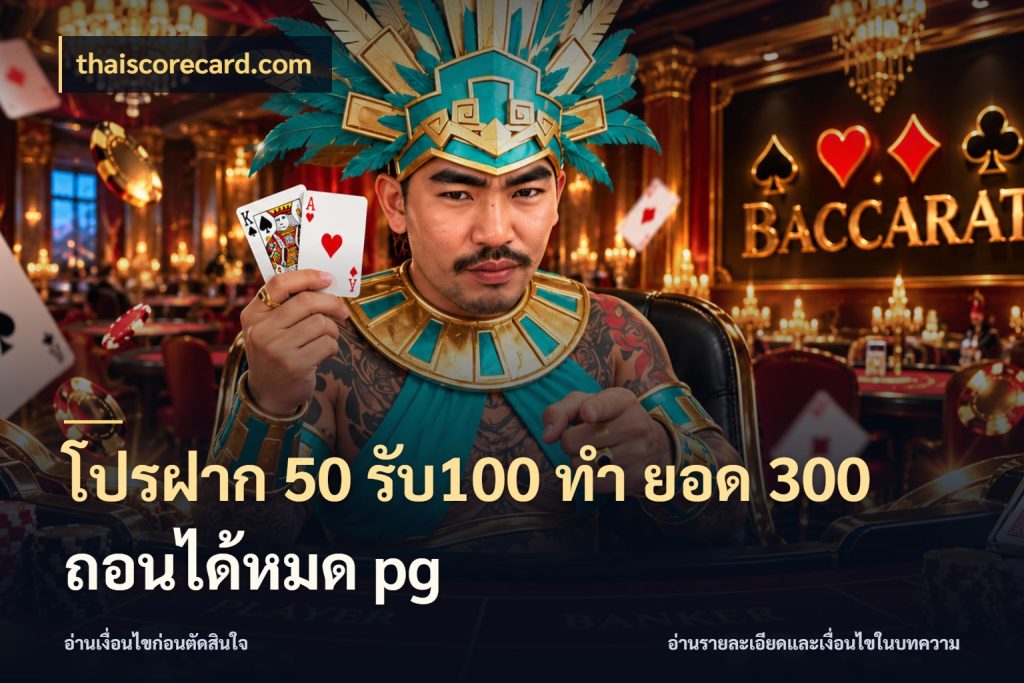โปรฝาก 50 รับ100 ทํา ยอด 300 ถอนได้หมด pg thaiscorecard.com เปิดมุมโปรให้เข้ากับเกมแนวโปรด