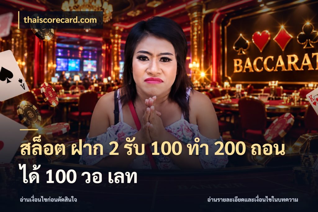 สล็อต ฝาก 2 รับ 100 ทํา 200 ถอนได้ 100 วอ เลท จับคู่โบนัสกับสไตล์เกมที่ชอบ ในมุม thaiscorecard.com