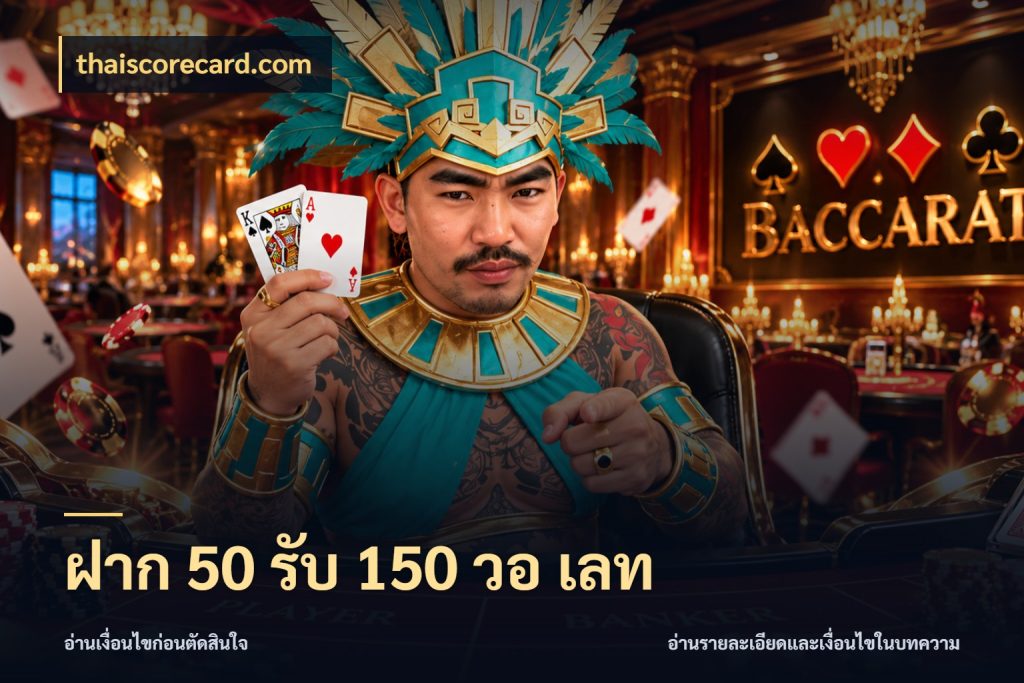 ฝาก 50 รับ 150 วอ เลท เครดิตกับรูปแบบโปรที่ตรงใจ ในมุม thaiscorecard.com