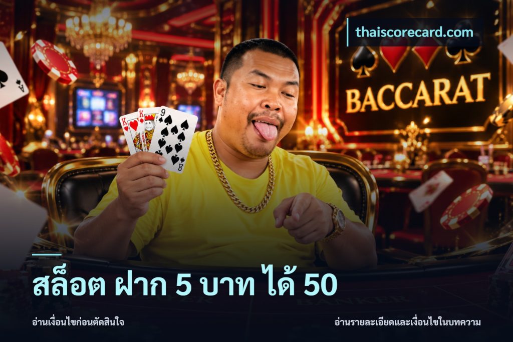 สล็อต ฝาก 5 บาท ได้ 50