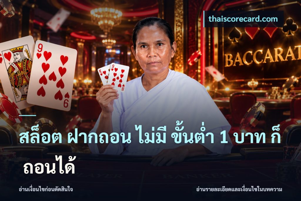สล็อต ฝากถอน ไม่มี ขั้นต่ำ 1 บาท ก็ ถอนได้