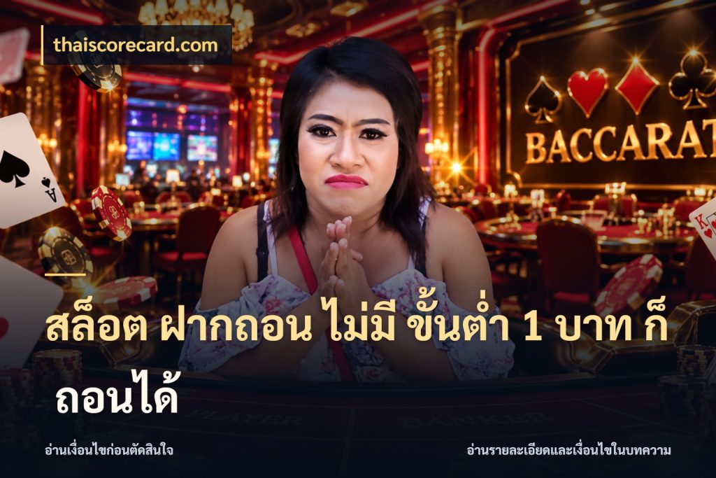 สล็อต ฝากถอน ไม่มี ขั้นต่ำ 1 บาท ก็ ถอนได้ ทุนเบาก็มีสีสันในจังหวะของคุณ สไตล์ thaiscorecard.com