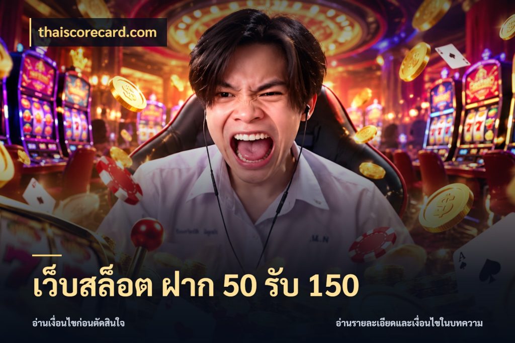 เว็บสล็อต ฝาก 50 รับ 150 เครดิตกับรูปแบบโปรที่ตรงใจ กับ thaiscorecard.com