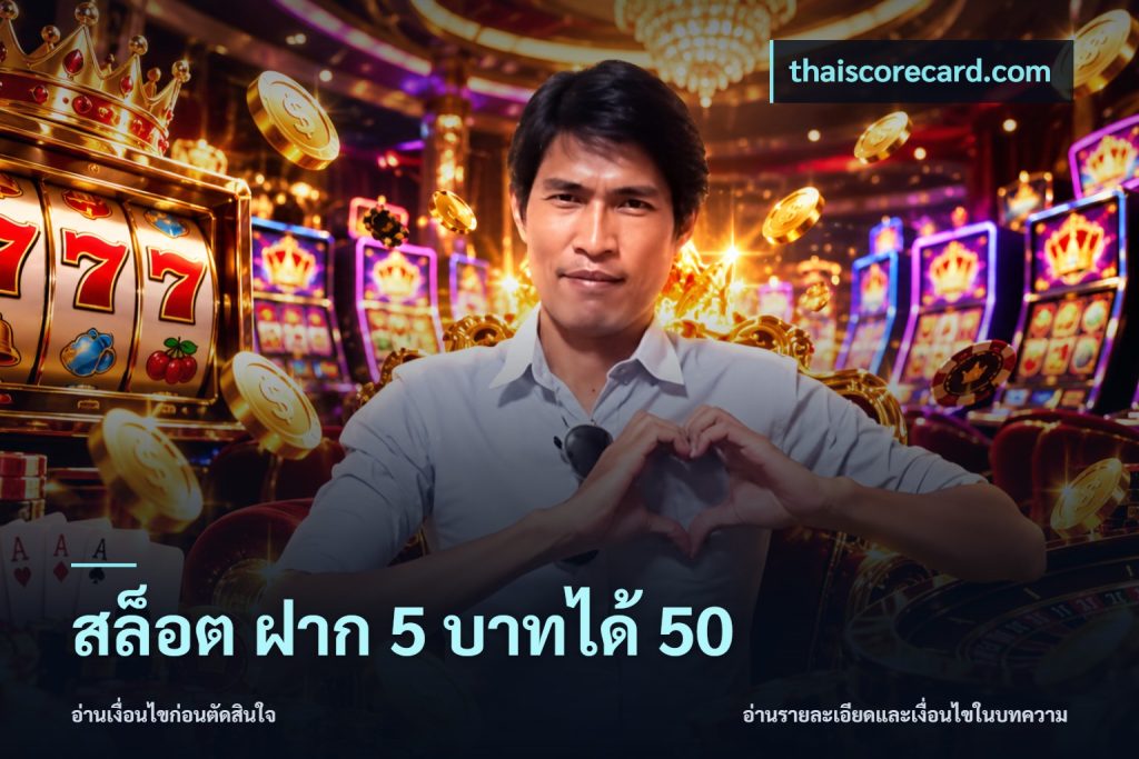 สล็อต ฝาก 5 บาทได้ 50
