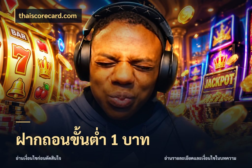 ฝากถอนขั้นต่ำ 1 บาท ยอดเริ่มต้นน่าจับตากับสิทธิ์ที่เกี่ยวข้อง กับ thaiscorecard.com