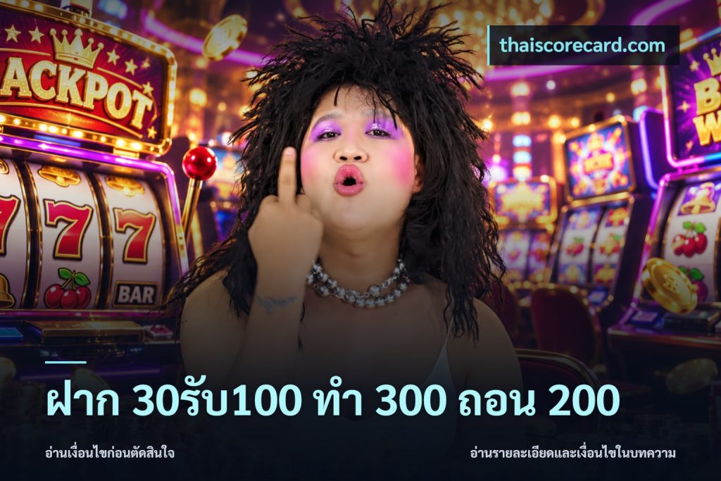 ฝาก 30รับ100 ทํา 300 ถอน 200