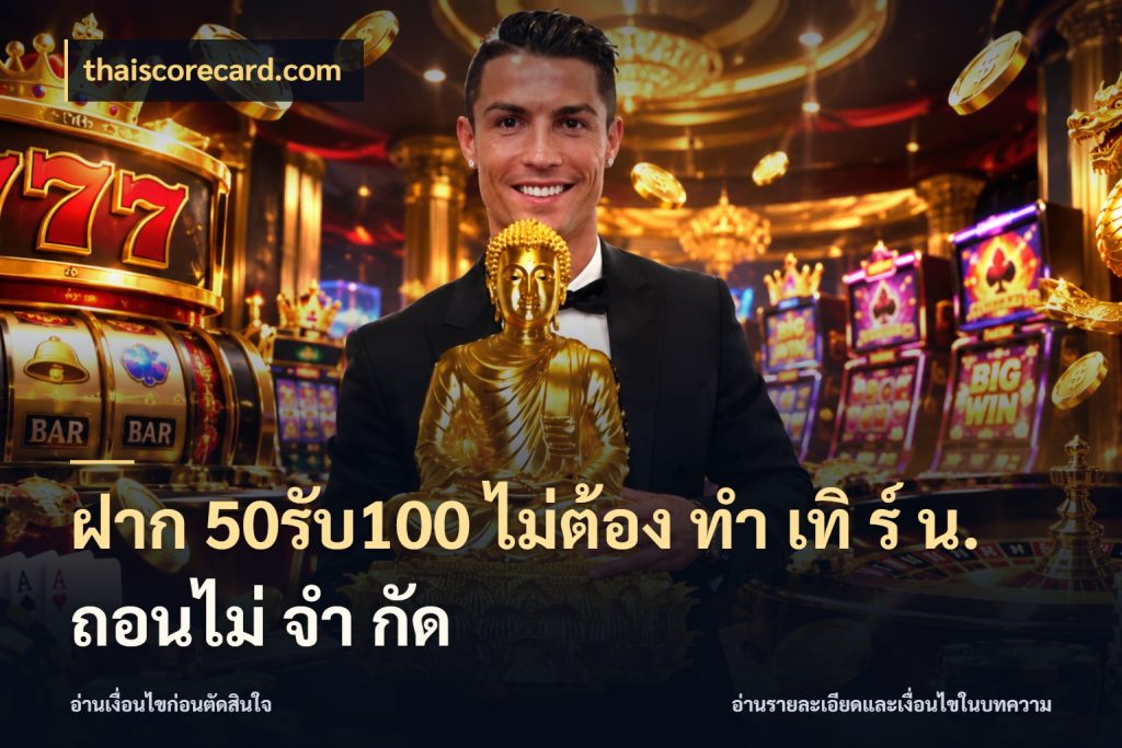 ฝาก 50รับ100 ไม่ต้อง ทํา เทิ ร์ น. ถอนไม่ จํา กัด โปรยอดรับที่สายเกมสนใจ สไตล์ thaiscorecard.com