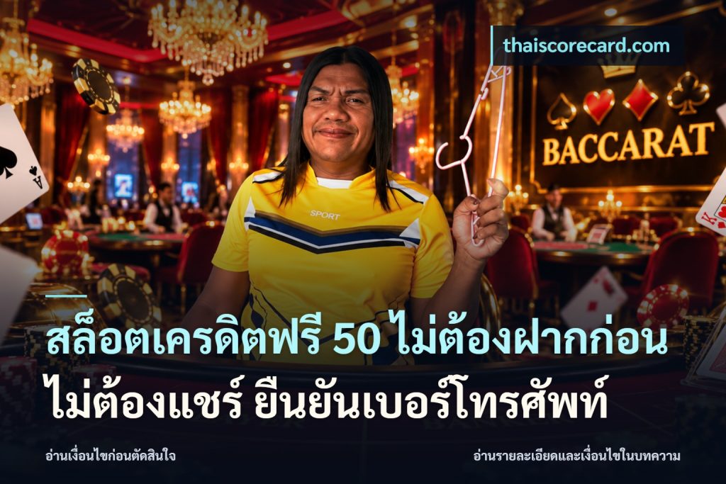 สล็อตเครดิตฟรี 50 ไม่ต้องฝากก่อน ไม่ต้องแชร์ ยืนยันเบอร์โทรศัพท์