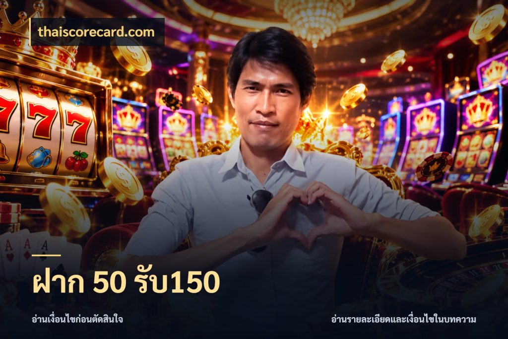 ฝาก 50 รับ150 จับคู่โบนัสกับสไตล์เกมที่ชอบ ในมุม thaiscorecard.com