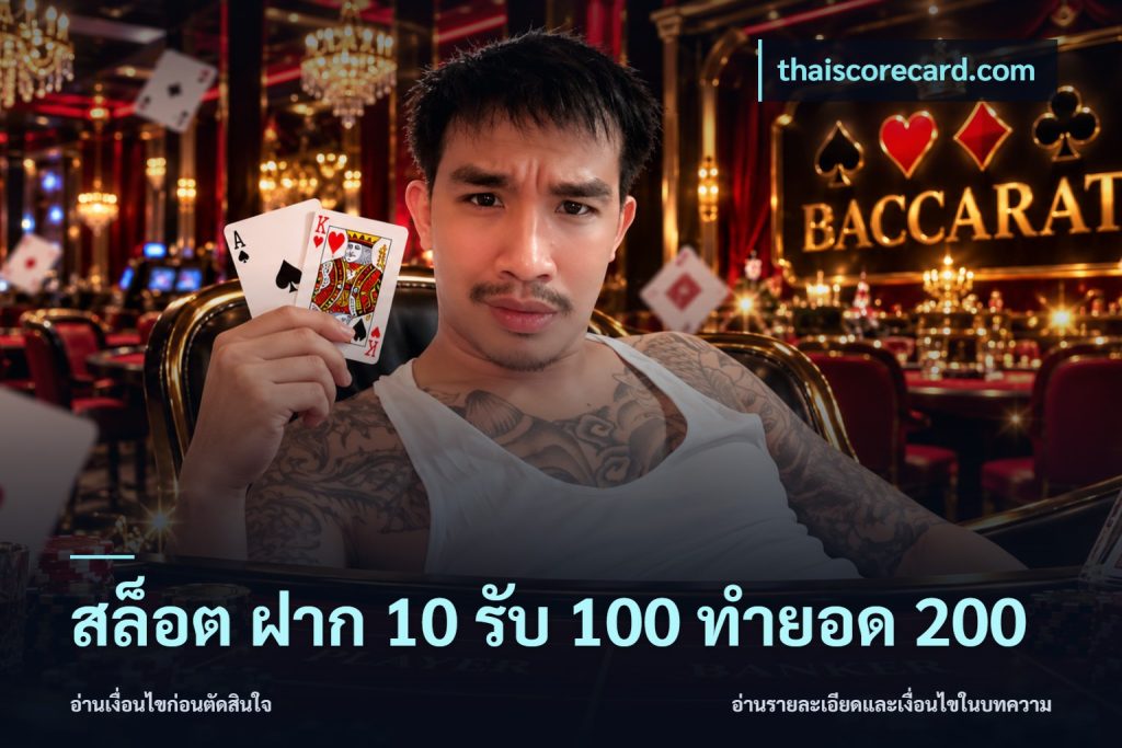 สล็อต ฝาก 10 รับ 100 ทำยอด 200