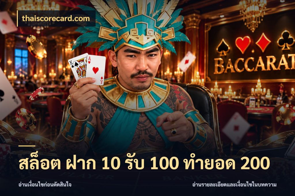 สล็อต ฝาก 10 รับ 100 ทำยอด 200 สายโบนัสเลือกจังหวะสนุกได้อย่างไร สไตล์ thaiscorecard.com