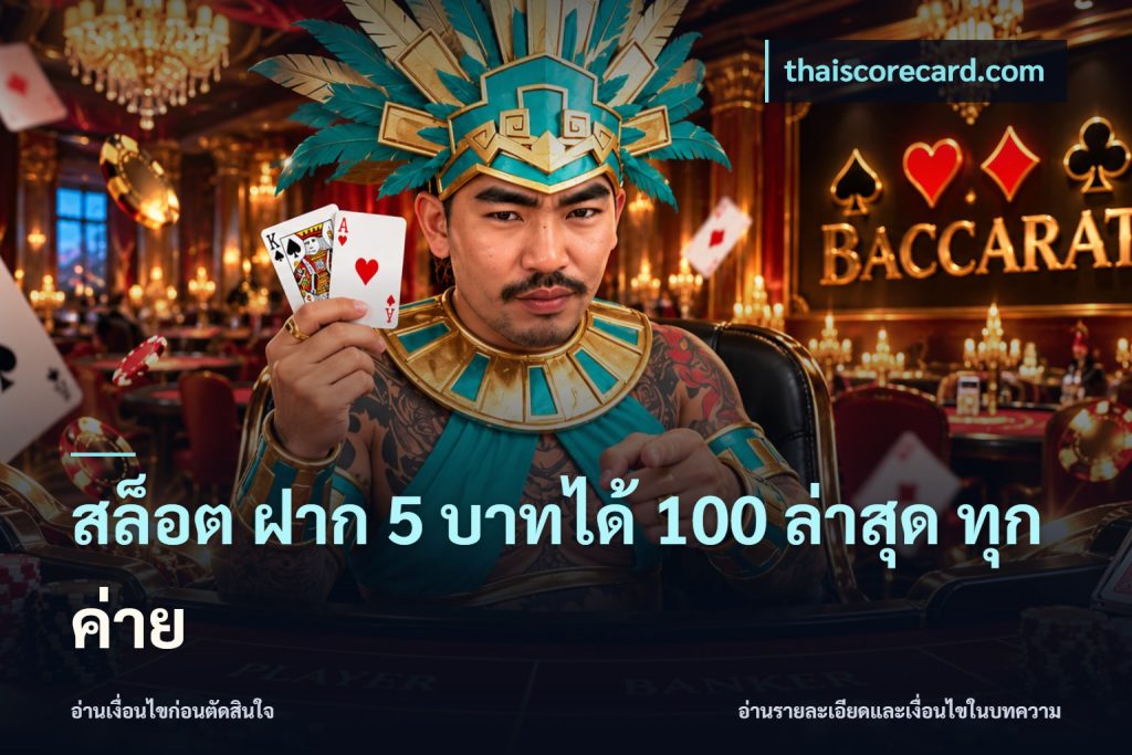 สล็อต ฝาก 5 บาทได้ 100 ล่าสุด ทุกค่าย