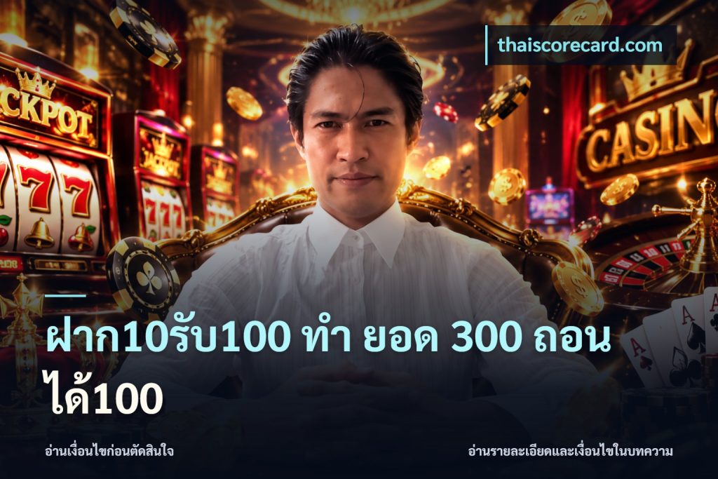 ฝาก10รับ100 ทํา ยอด 300 ถอนได้100