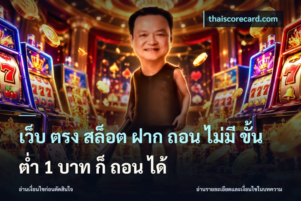 เว็บ ตรง สล็อต ฝาก ถอน ไม่มี ขั้น ต่ํา 1 บาท ก็ ถอน ได้