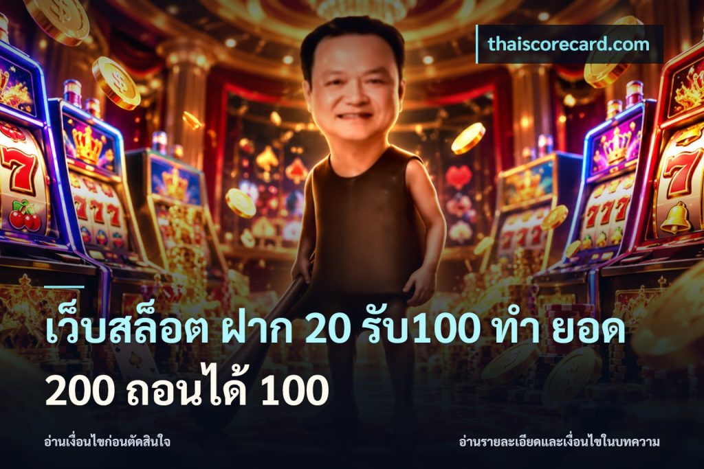 เว็บสล็อต ฝาก 20 รับ100 ทํา ยอด 200 ถอนได้ 100