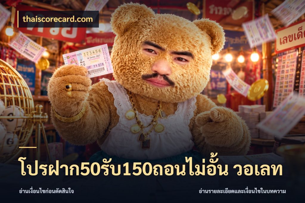 โปรฝาก50รับ150ถอนไม่อั้น วอเลท โปรยอดรับที่สายเกมสนใจ ในมุม thaiscorecard.com