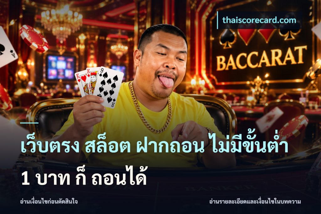 เว็บตรง สล็อต ฝากถอน ไม่มีขั้นต่ำ 1 บาท ก็ ถอนได้