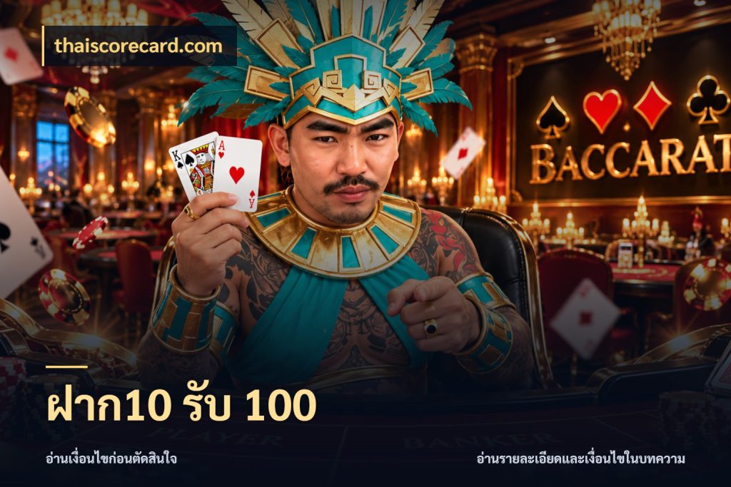 ฝาก10 รับ 100 รูปแบบโบนัสกับสิทธิ์ของสายเกม กับ thaiscorecard.com