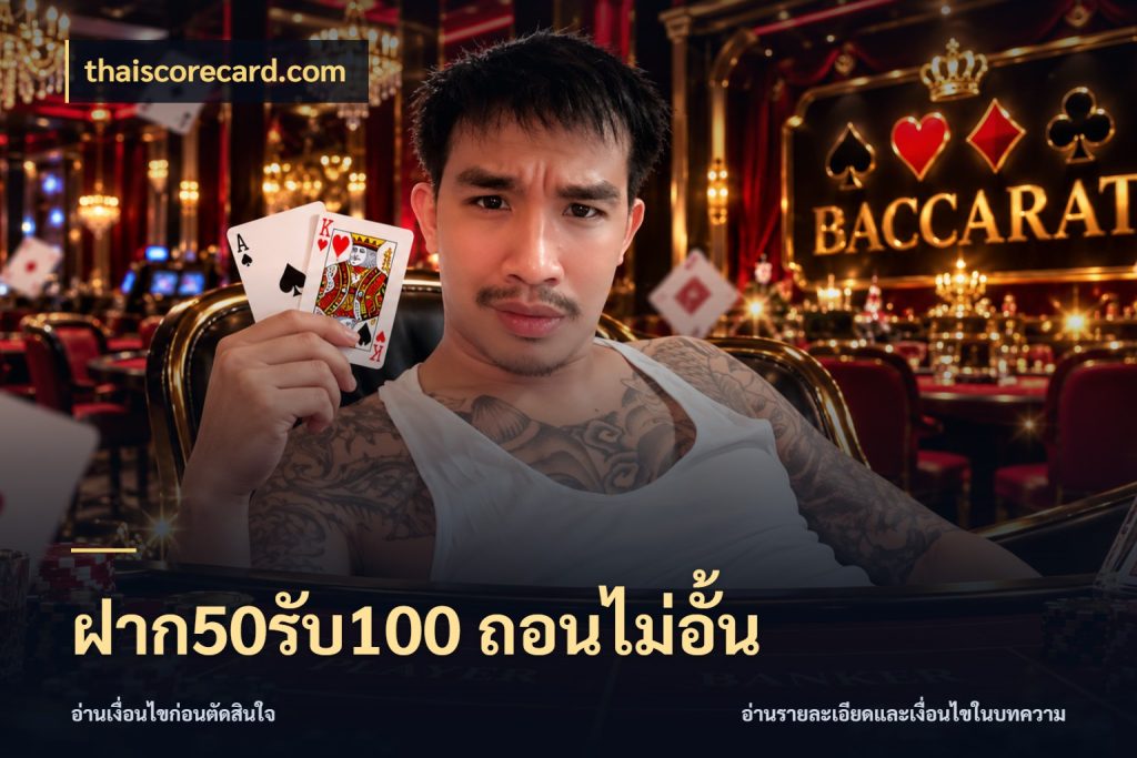 ฝาก50รับ100 ถอนไม่อั้น thaiscorecard.com จับประเด็นยอดรับก่อนเลือกความสนุก