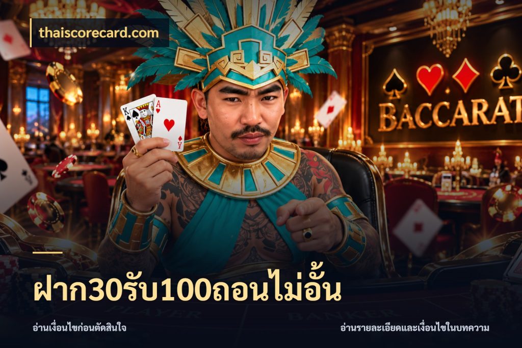 ฝาก30รับ100ถอนไม่อั้น เปิดมุมโปรให้เข้ากับเกมแนวโปรด สไตล์ thaiscorecard.com