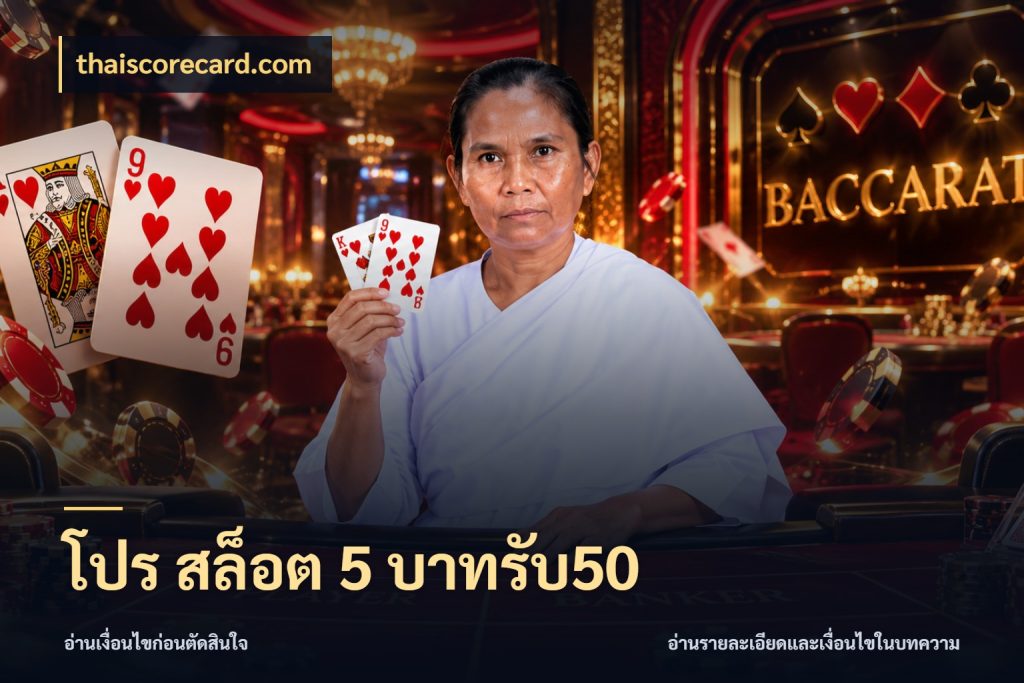 โปร สล็อต 5 บาทรับ50 สีสันของโปรฝากและยอดรับ ในมุม thaiscorecard.com