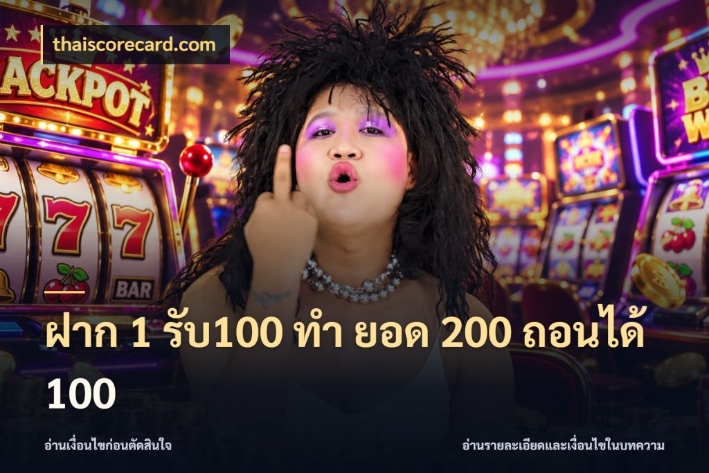 ฝาก 1 รับ100 ทํา ยอด 200 ถอนได้ 100 สนุกกับตัวเลือกโปรในสไตล์ของคุณ ในมุม thaiscorecard.com