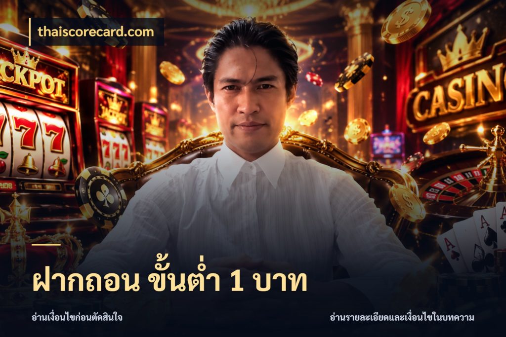 ฝากถอน ขั้นต่ำ 1 บาท จำนวนเริ่มต้นกับรายละเอียดที่สายเกมสนใจ ในมุม thaiscorecard.com