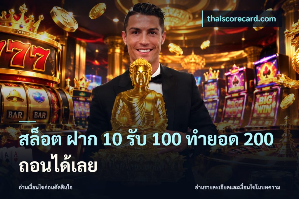 สล็อต ฝาก 10 รับ 100 ทำยอด 200 ถอนได้เลย